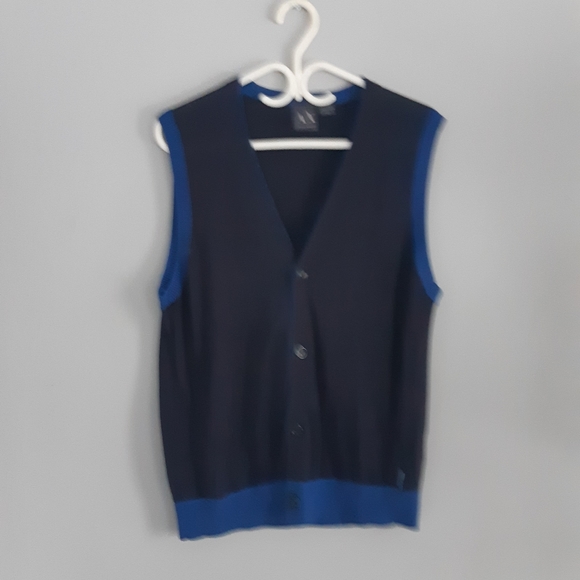 AX Armani Exchange mens sleeveless cardigan Vest/jacket Size M - Picture 13 of 16